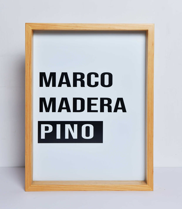 Marco Madera Maciza Marco Madera Pino Obra Arte En Marco - Temu